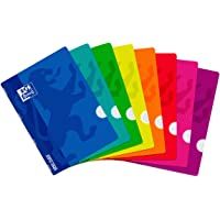 Libretas Oxford Tapa plástico. Pack de 10 unidades. A4. 48 hojas. Cuadrícula 4x4